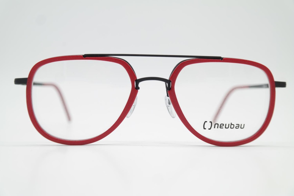 Occhiali Neubau Erwin 3D N11 Rosso Nero Ovale Montatura Occhiali Nuovo