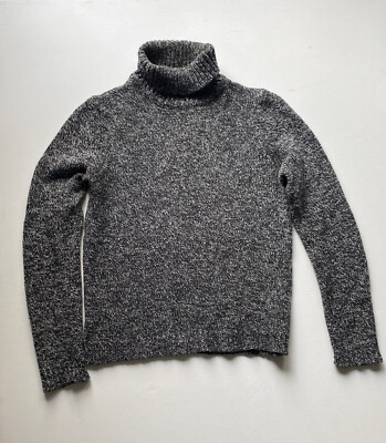 RAF SIMONS AW 2004-2005 High-neck Knitted Sweater Grey 50