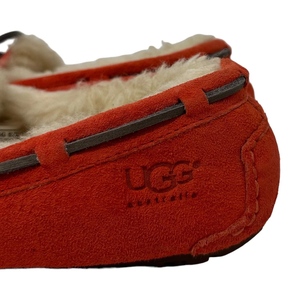UGG Dakota 5612 Hong Suede Wool Lining Moccasin Shoes Exotic Orange US 7 RARE - Image 4 of 4