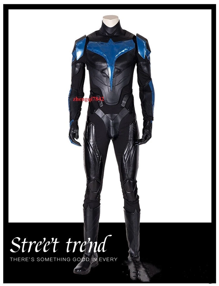 Titans Nightwing Men Halloween Cosplay Costume Dick Grayson Armor Suit Prop Gift - Image 3 of 4