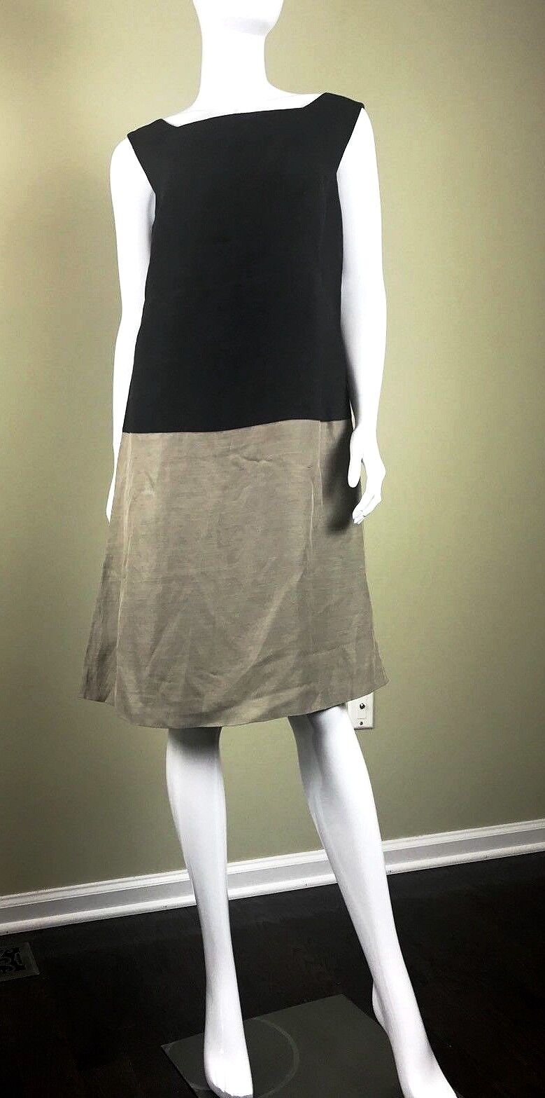 HACHE Beige Cotton/Linen Dress, Size 46, Made in … - image 1