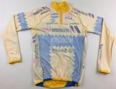 Maillot Cycliste Vintage MERCATONE UNO MEDEGHINI 1994 - Nalini Taille 4 - Jaune