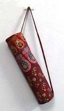Indian Red Peacock Mandala Bag With Shoulder Strap Yoga Mat Carrier Yoga Bags US