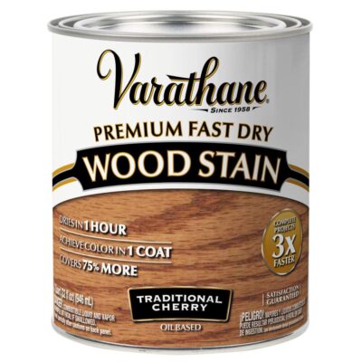 Varathane Fast Dry Wood Stain Quart Traditional Cherry One Coat Coverage