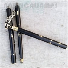 Brass Solid Victorian Wooden Cane Walking Stick Derby Head Handle Stylish Gift