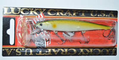 lucky craft flash pointer 100 slow suspending 4'' 3/8oz pearl ayu