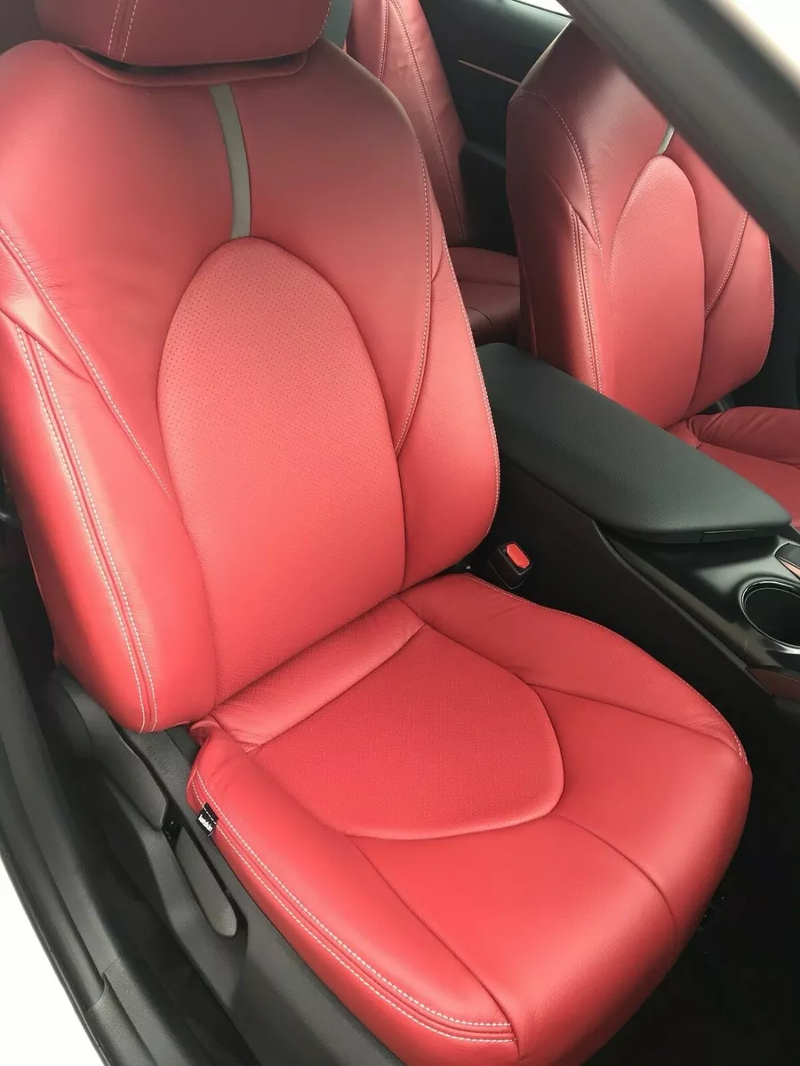 2018-2021 Toyota Camry LE / SE Katzkin Red Leather Seat Replacement Covers