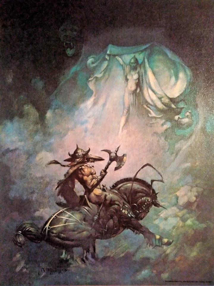 FRAZETTA APARICIÓN / FRENO. LTD. EDICIÓN NUMERADA. IMPRESIÓN SOBRE LIENZO, 19x26", NUEVO, COMO NUEVO Foto 4 de 4