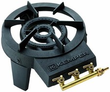 FORNELLONE A GAS IN GHISA BRUCIATORE A 3 FUOCHI CORONE FORNELLO GPL CAMPEGGIO