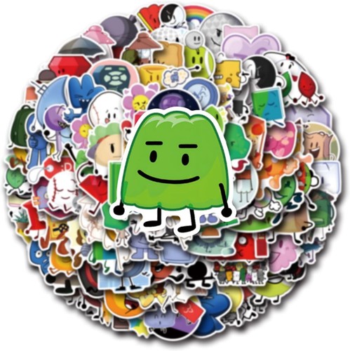 110 Stck. BFDI Niedliche Schlacht um Trauminsel Aufkleber Vinyl Wasserdicht Abziehbilder für Te - Bild 7 von 8