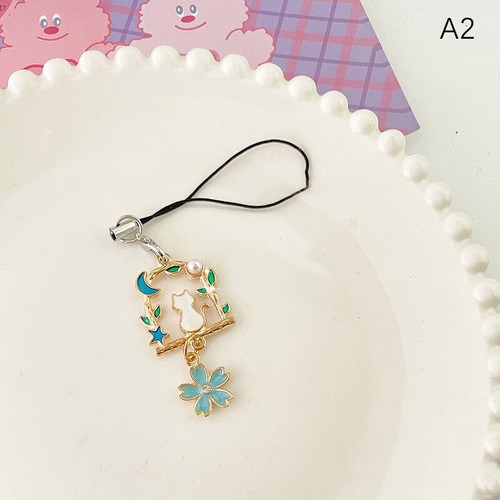 Cute Flower Phone Rope Keychain Pendant Phone Case Strap Hanging Cord Keychain - Photo 10 sur 18
