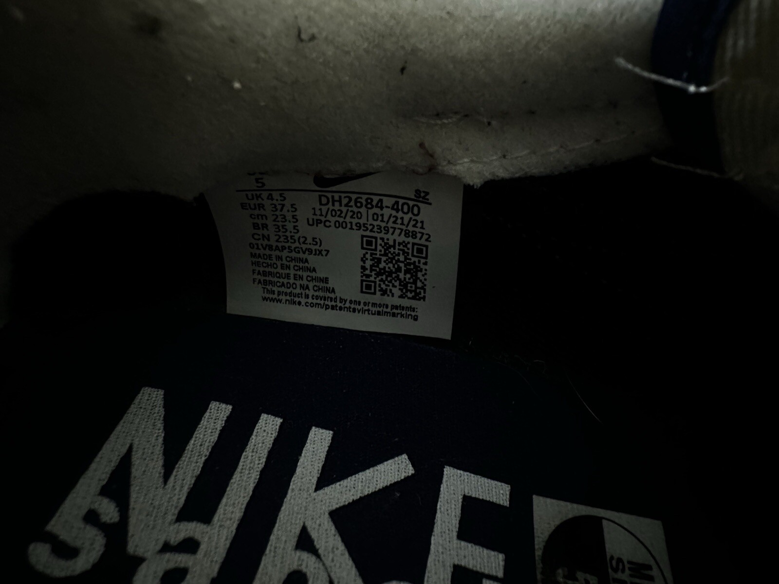 SACAI X NIKE Nike LDV Waffle x Fragment Design x sacai Low blu annerito taglia 5