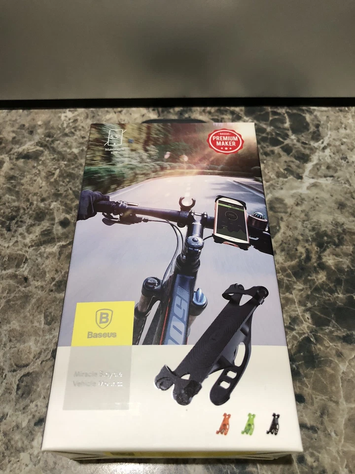 BASEUS Metal+Silicone Bicycle Bike Handlebar Cell Phone Mount Holder - Image 2 of 4