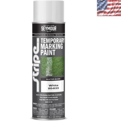 Quick Drying White Stripe Marker with Inverted Tip   16 Fl Oz Matte Finish