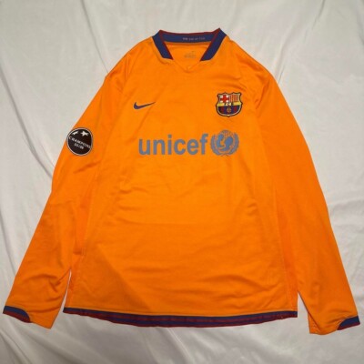 Nike Barcelona Messi #19 05/06 UCL Soccer Long Sleeve Shirt Jersey