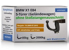 ANHÄNGERKUPPLUNG abnehmbar für BMW X1 E84 09-15 +13polig E-Satz ABE