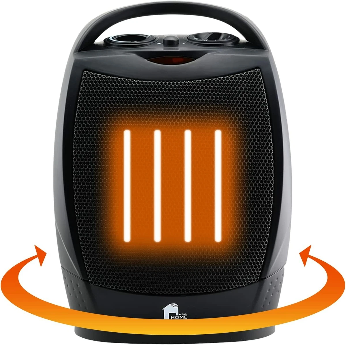 Portable Electric Space Heater Super Quiet Oscillating Heater Fan  Thermostat 850014890933 | eBay