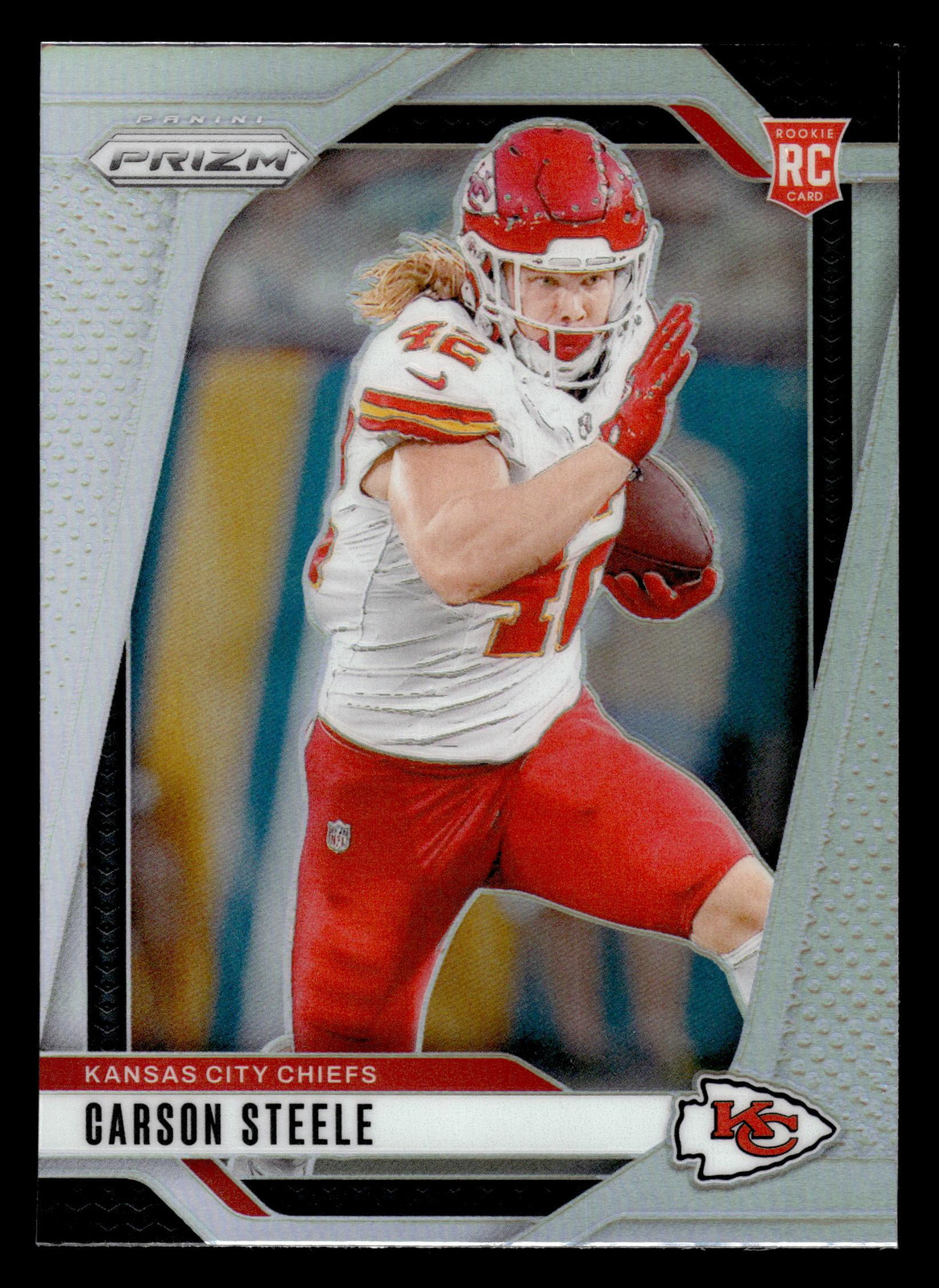 2024 Panini Prizm #377 Carson Steele Silver Holo  Card TCCCX