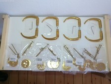 4x Copenhagen Home Design Ikons Brass Door Handle Sets Rosettes Hardware
