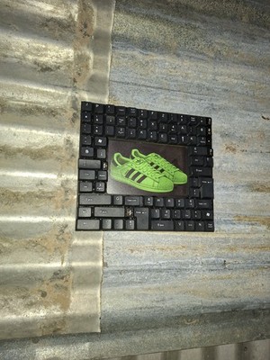 Adidas Superstar Retro Computer Terminal Style Framed Art In Keyboard Frame