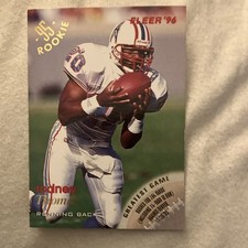 1996 Fleer/SkyBox Rodney Thomas Rookie Football card #56 Houston Oilers NFL. rookie card picture