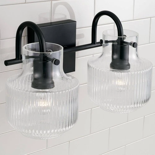 Capital Nyla 9" High Matte Black 2-Light Wall Sconce - Picture 3 of 5