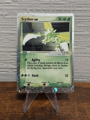 Scyther EX 102/109 Ruby and Sapphire Holo LP-Pokemon Card W/Border Swirl