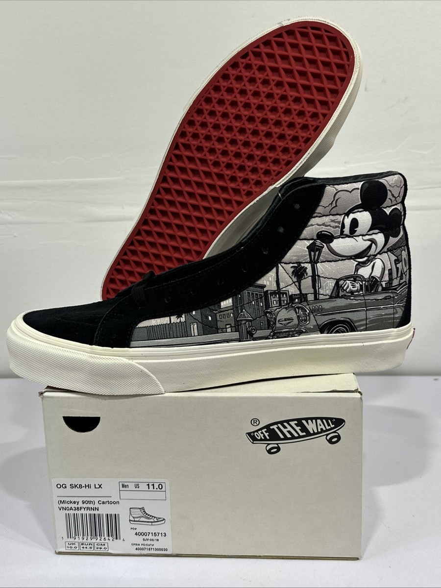 VANS SK8 Hi Disney Mr Cartoon Mickey Mouse 90th Anniversary Size