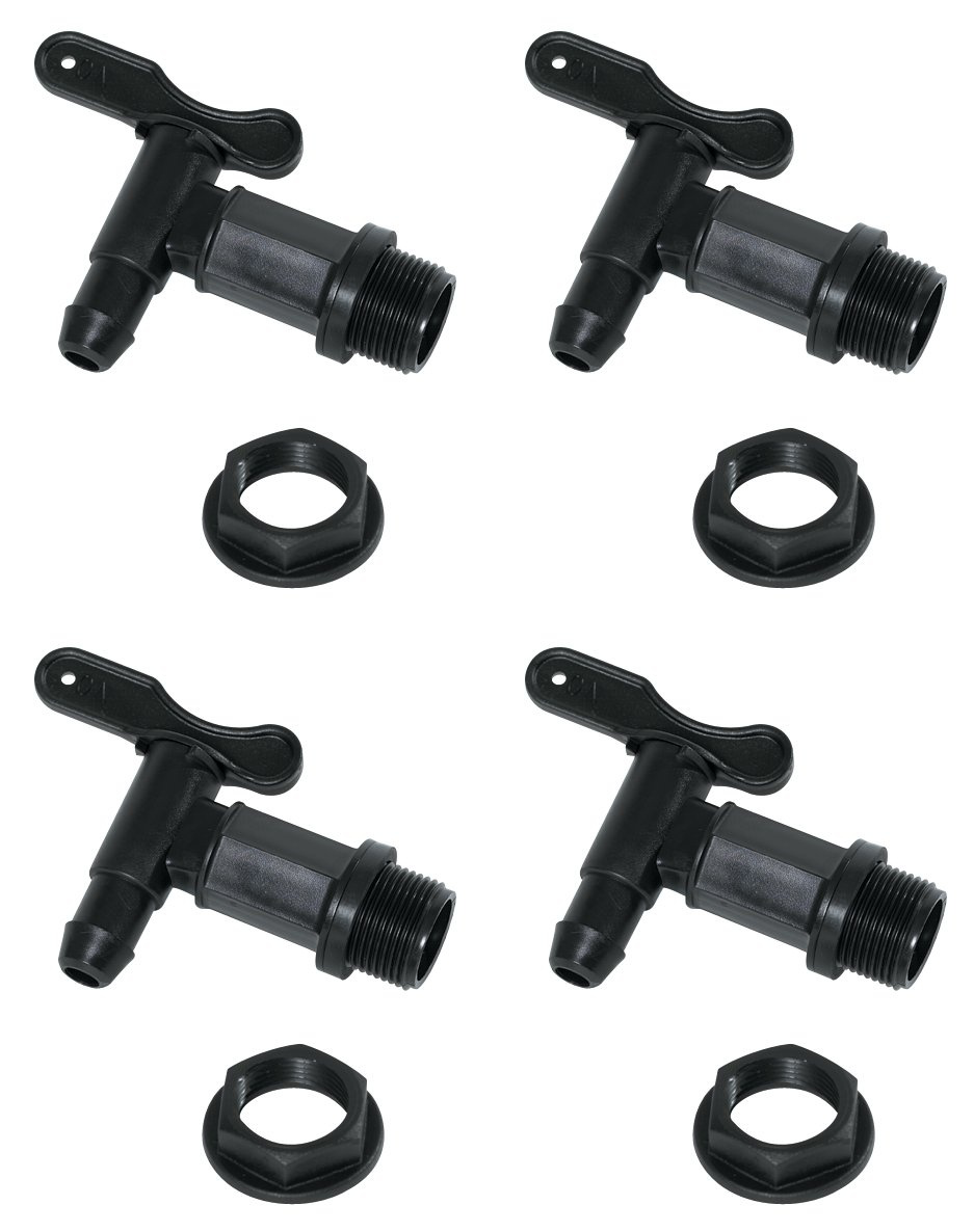 Strata Water Butt Tank Plastic Durable Replacement Nut Washer Tap Kit - Black - Image 4