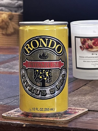 Vintage Rondo Citrus Soda Pop Can 12oz Straight Steel Coca Cola (Opened)