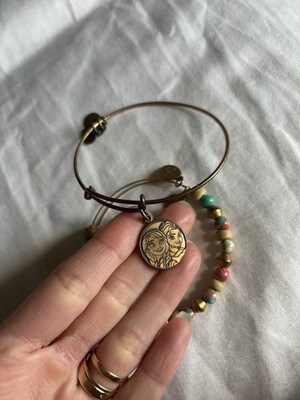 Disney Frozen Alex and Ani Bracelet Anna Elsa Charm Bangle With Beaded Bracelet