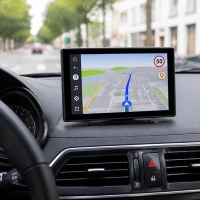 Écran CarPlay Android Auto Sans Fil 7" Tactile Bluetooth FM AUX Voiture - Photo 1/3