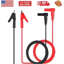 1 Pair Banana Plug to Alligator Clip  Lead Cable,100cm/3.28ft,15A Rated Curre...