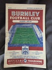BURNLEY v MANCHESTER UNITED 1957/1958 * Football Programme - Munich* L8