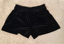 Zara velvet look pocketed black shorts size 8 - 10