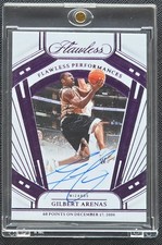 🏀 2023-24 Panini Flawless Performances Auto Gilbert Arenas Amethyst 3/3