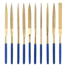 10pcs 5x180mm Diamond Needle File Set for Metal Titanium Coated Files