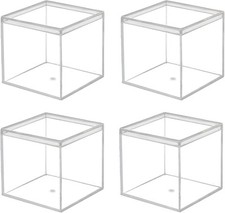 Transparent Acrylic Boxes with Lids, Acrylic Cube Storage Boxes