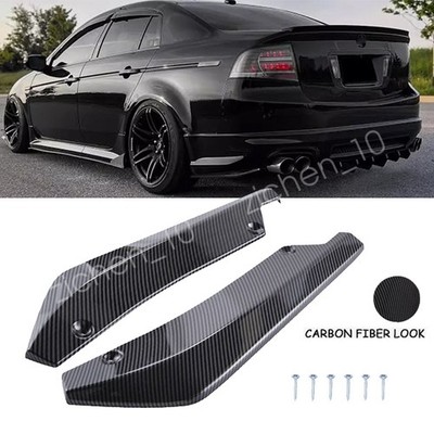 For Acura Integra TLX Rear Bumper Lip Diffuser Splitter Canard Carbon Style