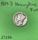 1924-D Mercury Dime 10c 90% Silver Fine See Pictures