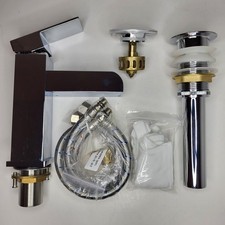 Waterfall Bathroom Faucet Lexdale Brass Stainless Steel Single Hole Pop Up Drain