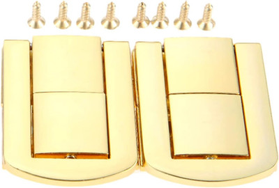 2Pcs Toggle Catch Lock, Gold Retro Style Iron Decorative Hasp Lock Latch Clas...