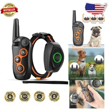 Waterproof Dog Training Collar 1300ft Range 3 Modes Rechargeable