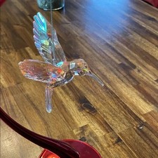 Iridescent Hummingbird Acrylic Christmas Ornament Clear