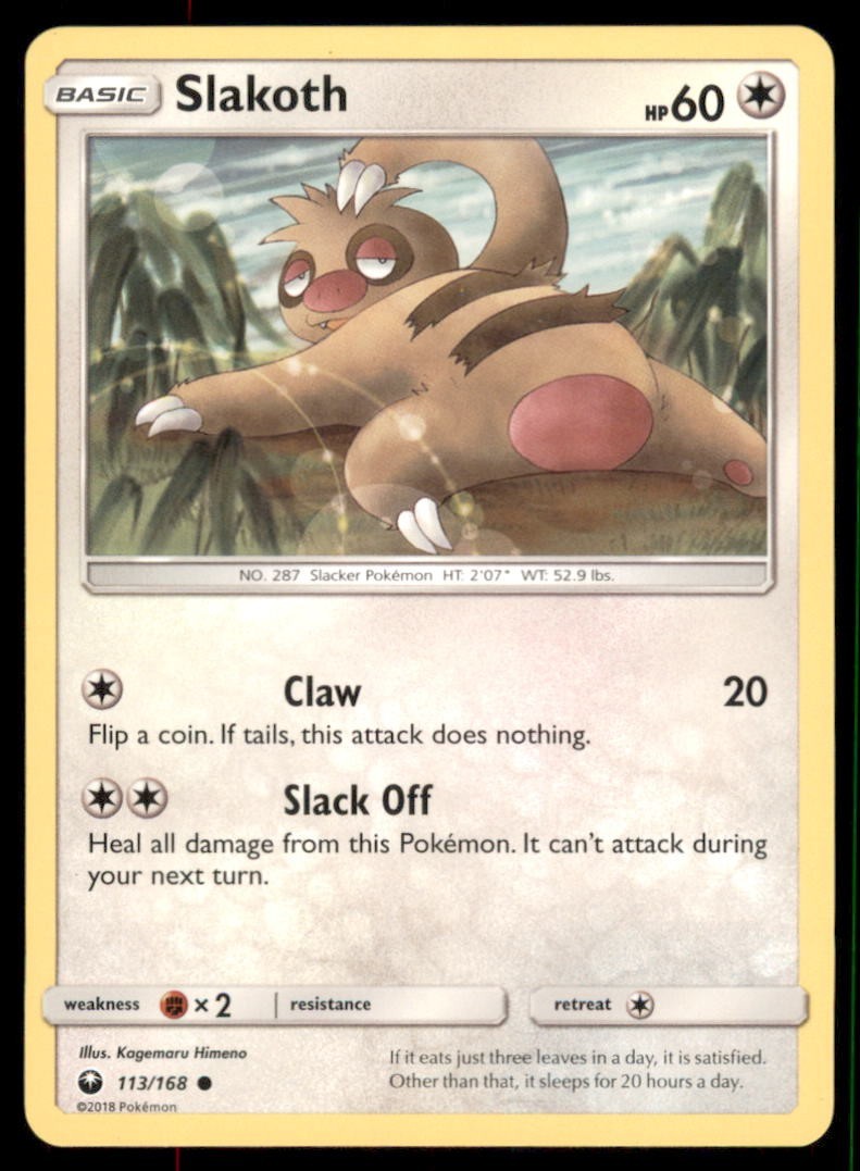 Pokemon TCG Slakoth 113/168 Regular 