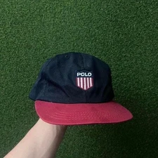 2002 Polo Sport Ralph Lauren K-Swiss Shield Rare Adjustable Strapback Hat Cap
