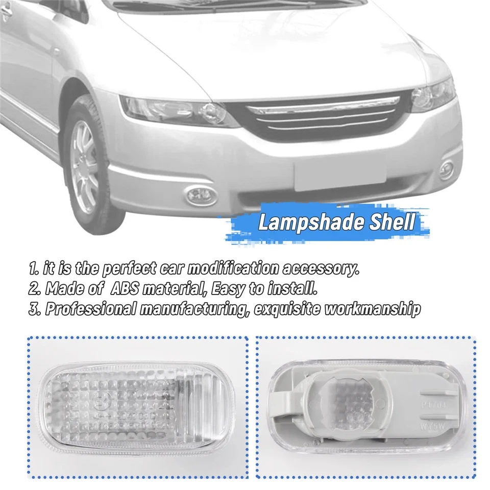2x luces indicadoras delanteras laterales para Honda Accord 2003-2007 Civic 2001-2009 Foto 4 de 4