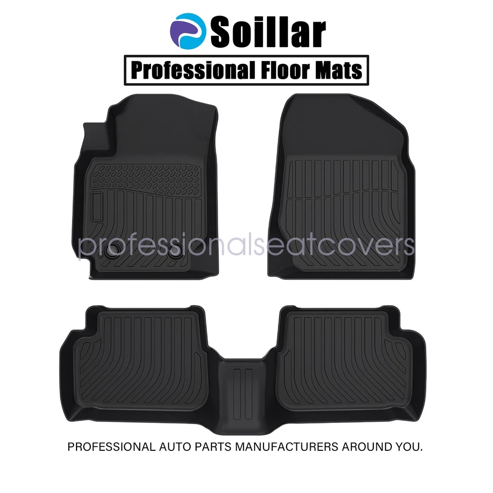 Juego de alfombrillas negras para Toyota Corolla TPE 2000-2006 3D delanteras y segunda fila Foto 2 de 4