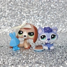 Littlest Pet Shop Authentic #2035 #2536 Dachshund + Puppy ‘Playful Puppy House’