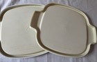 2 Collectible Corning Ware A-1-PC Plastic White Casserole Dish Covers — photo 4